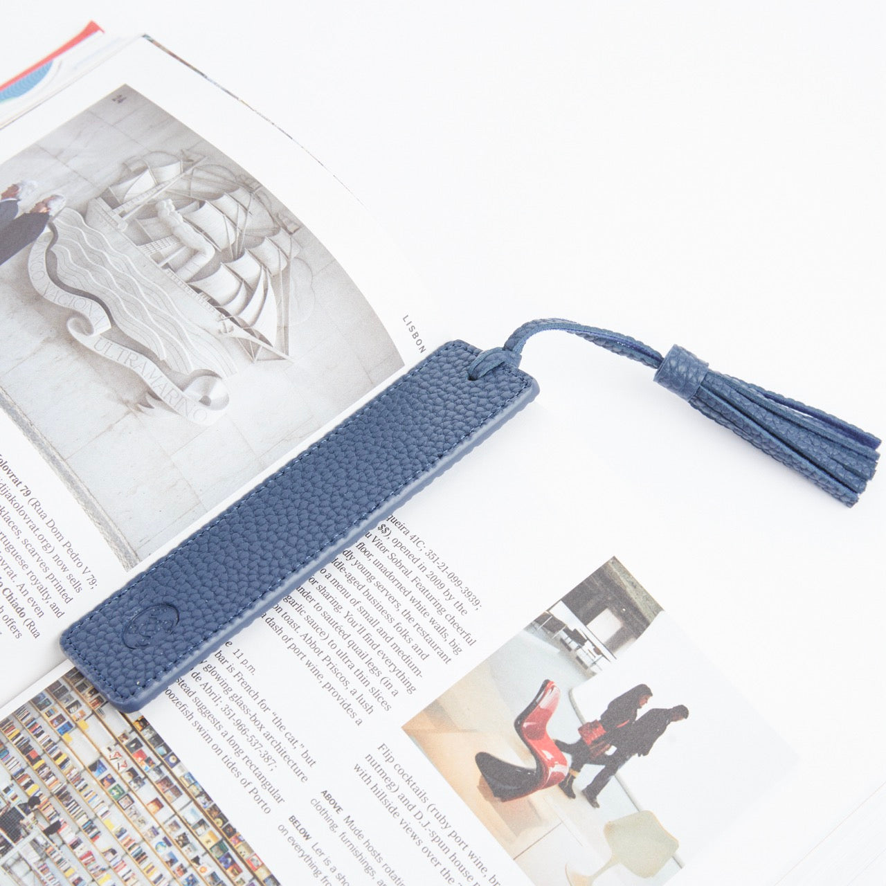 Navy Barn Bookmark