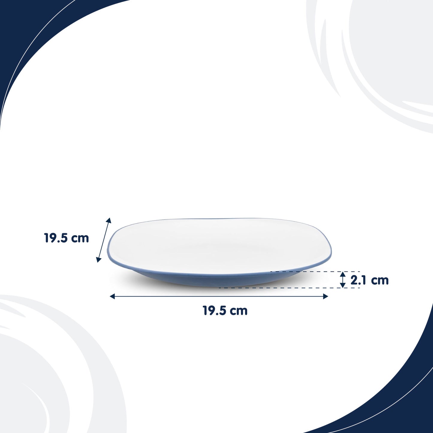 Blue Pool 16pc Two-Tone Dinnerware SET