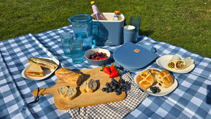 Blue Pool Set of 4 Two-Tone Bowls