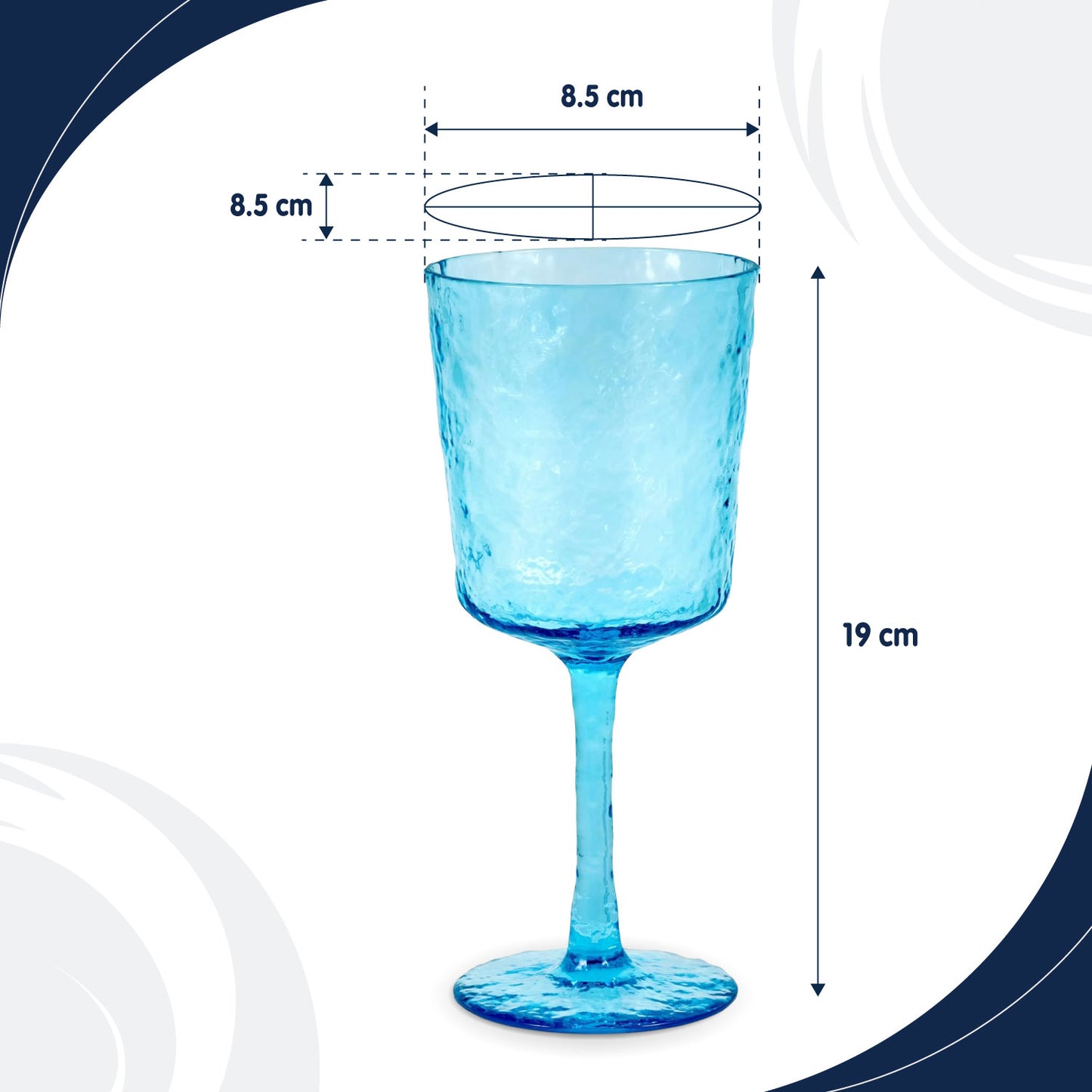 Lulworth Acrylic Hammered Wine Glass