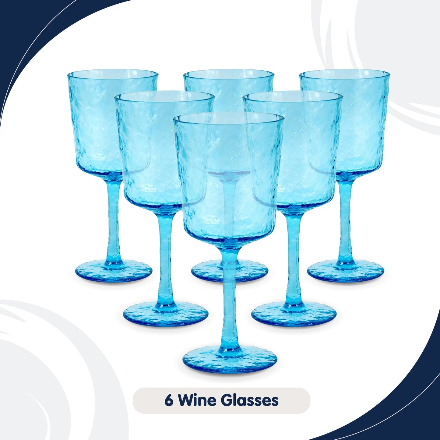 Lulworth Acrylic Hammered Wine Glass