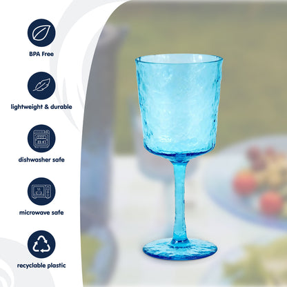 Lulworth Acrylic Hammered Wine Glass