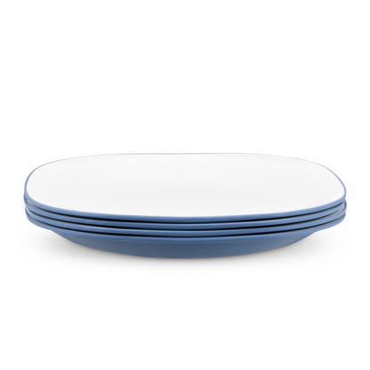 Blue Pool Set of 4 Two-Tone Matte Plates