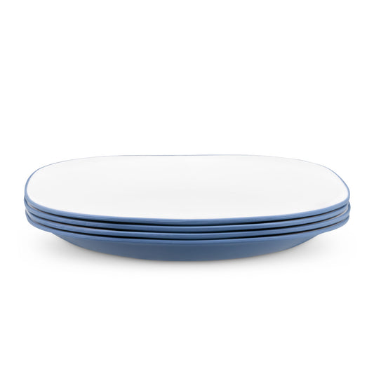 Blue Pool Set of 4 Two-Tone Matte Plates