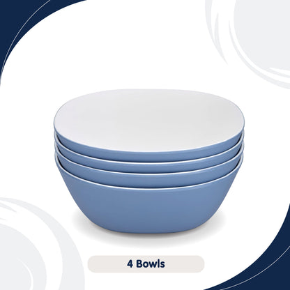 Blue Pool Set of 4 Two-Tone Bowls