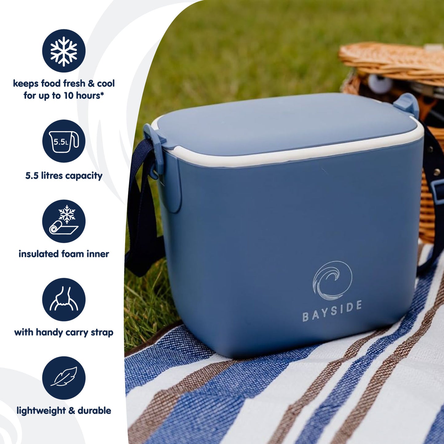 Blue Pool Insulated Cooler Box Picnic SET