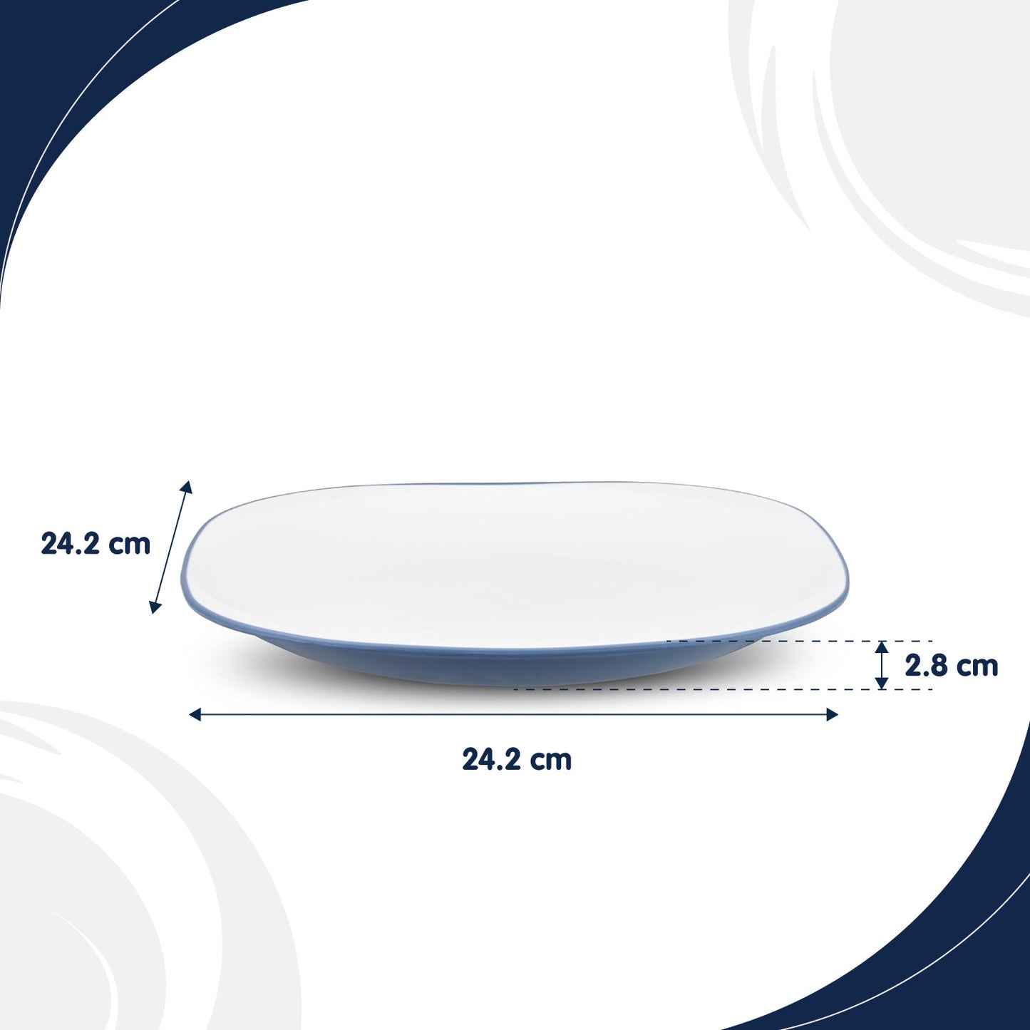 Blue Pool 16pc Two-Tone Dinnerware SET