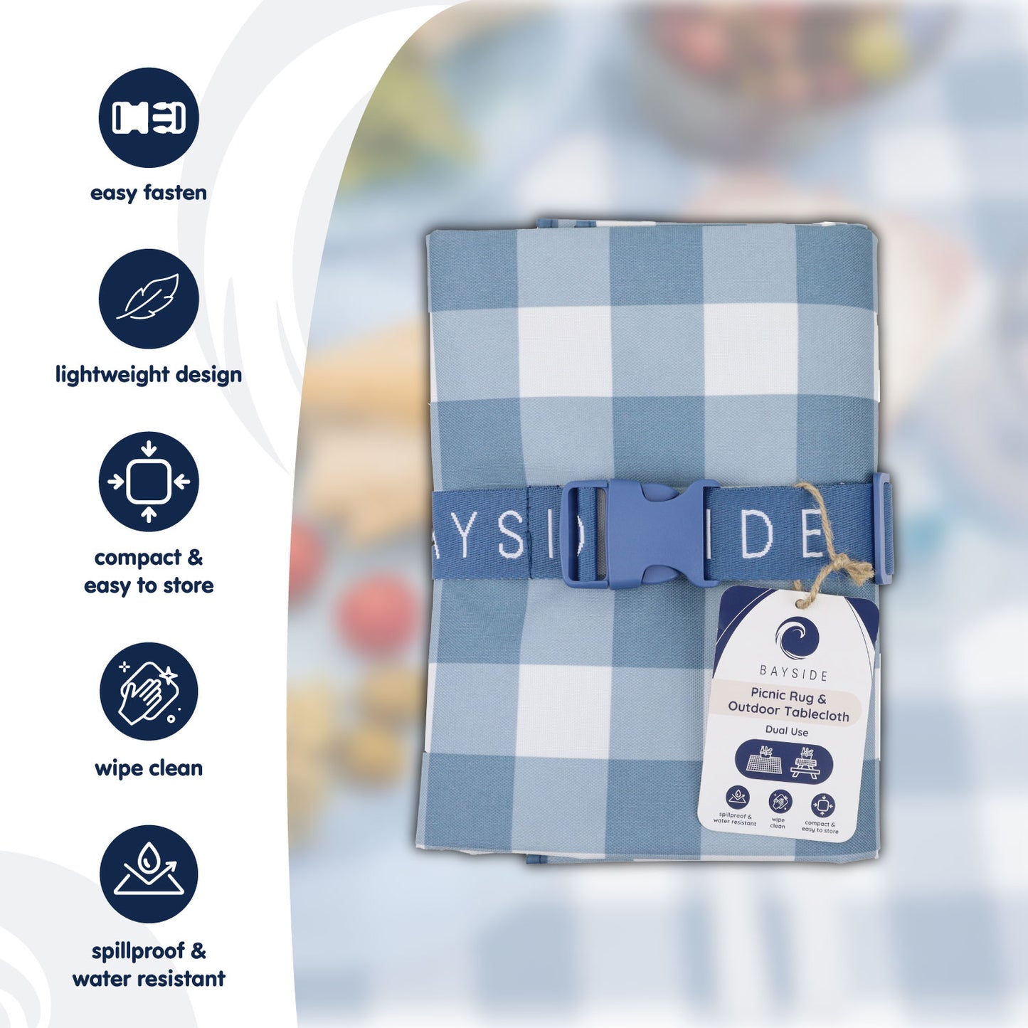 Blue Pool  2-in-1 Picnic Blanket and Tablecloth