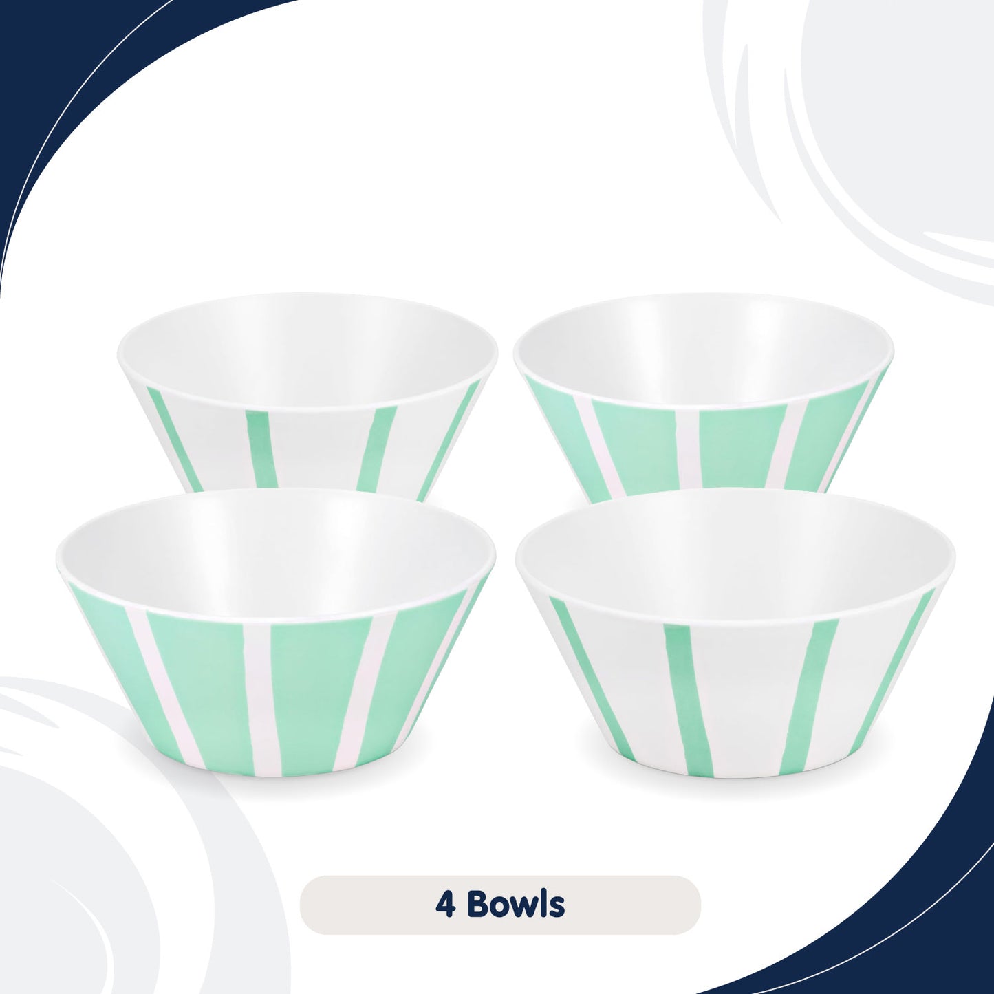 Thurlestone Set of 4 Striped Bowls (RPET)