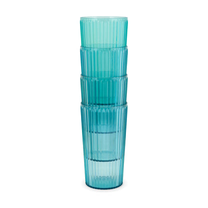 Thurlestone Set of 4 Mint Ridged Tumblers (RPET)