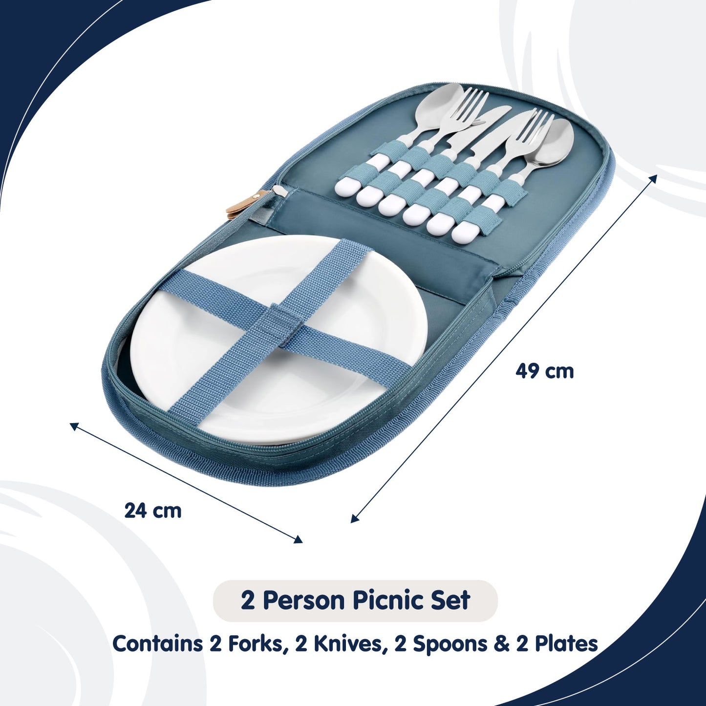 Blue Pool 2 Person Picnic SET