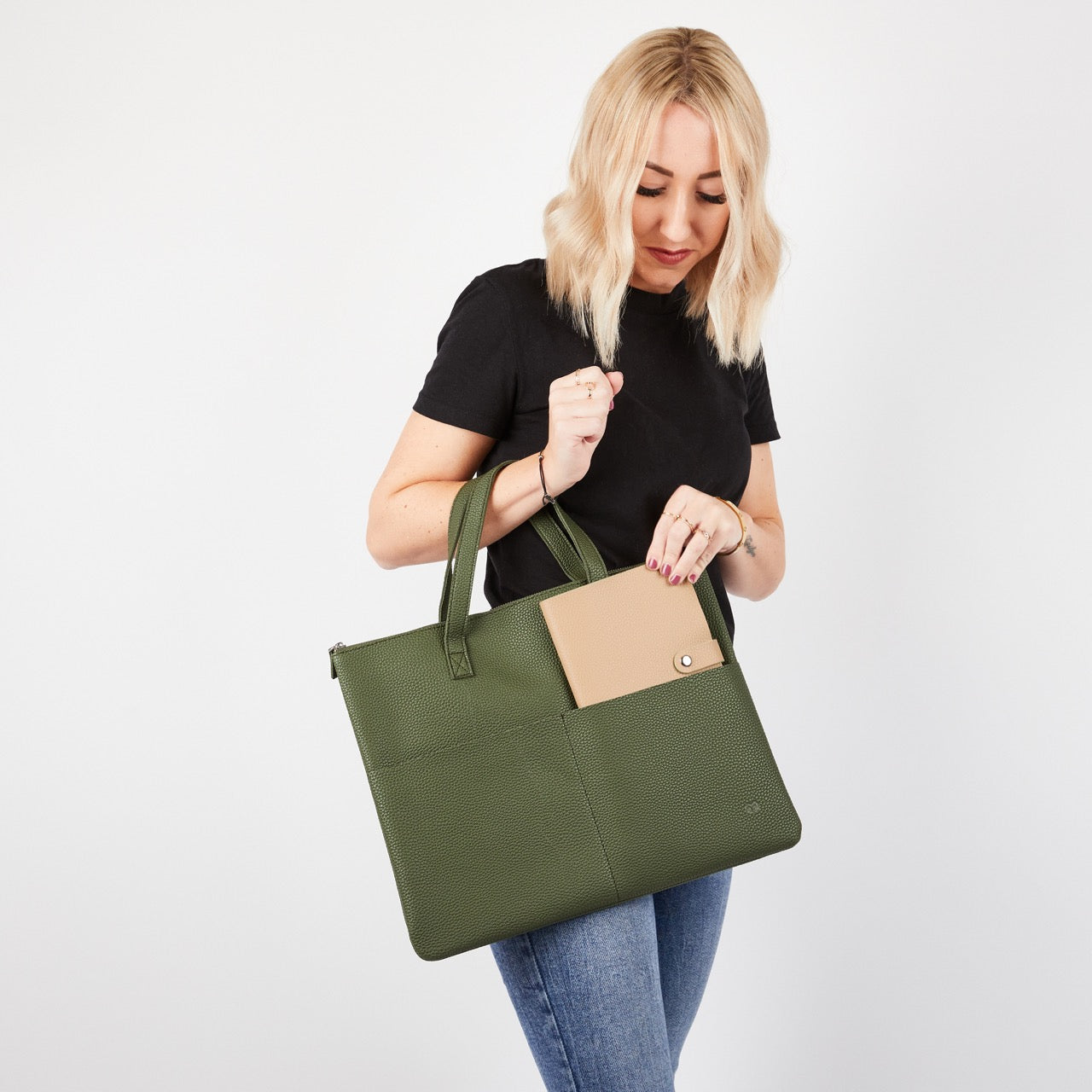 The Perfect Laptop Bag Personalised Vegan Leather Handbags