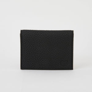 cape card vegan wallet black